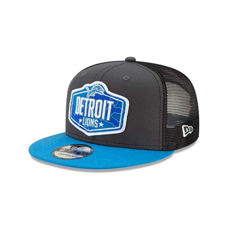 NFL Detroit Lions Draft 9Fifty Snapback (YTU7555) - Grey New Era Caps